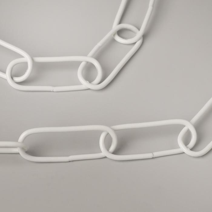 Цепочка-держатель для плечиков, звенья 4*2, L=120, цвет белый