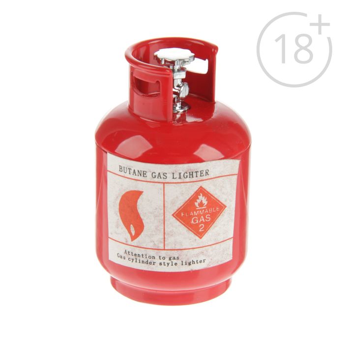 зажигалка газ канистра 6*4см пластик+металл микс 452721
