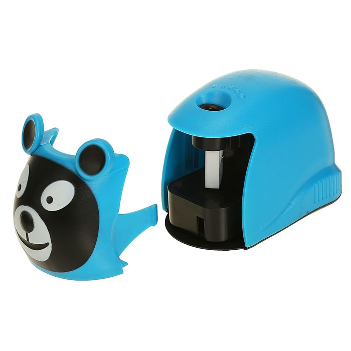 Точилка электрическая с контейнером МИКС, работает от 4-х пальч батареек