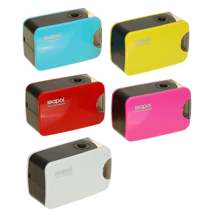 Точилка электрическая с контейнером МИКС, работает от 2-х пальч батареек или USB