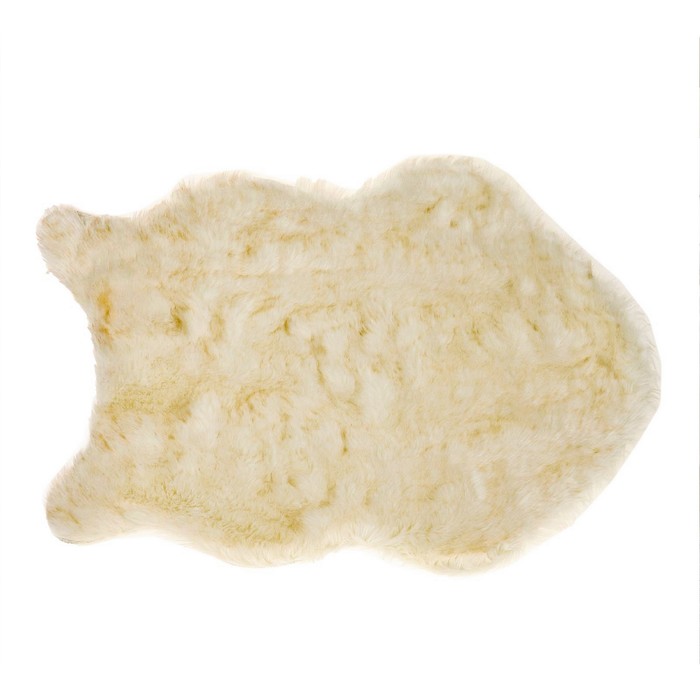 Коврик с длинным синтетическим ворсом 60х90 см, "Шкурка" бежевый