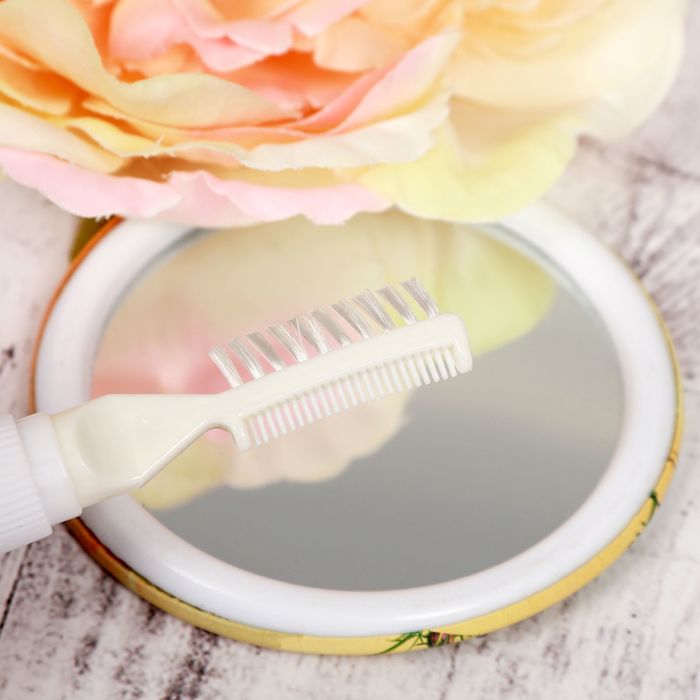 Гель-блестки для волос с щеточкой, 18 гр, цвет красный