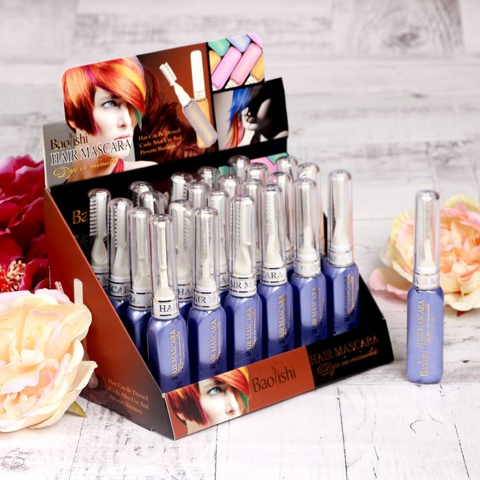 Гель для волос смываемый, с щеточкой, 18 гр, цвет сиреневый