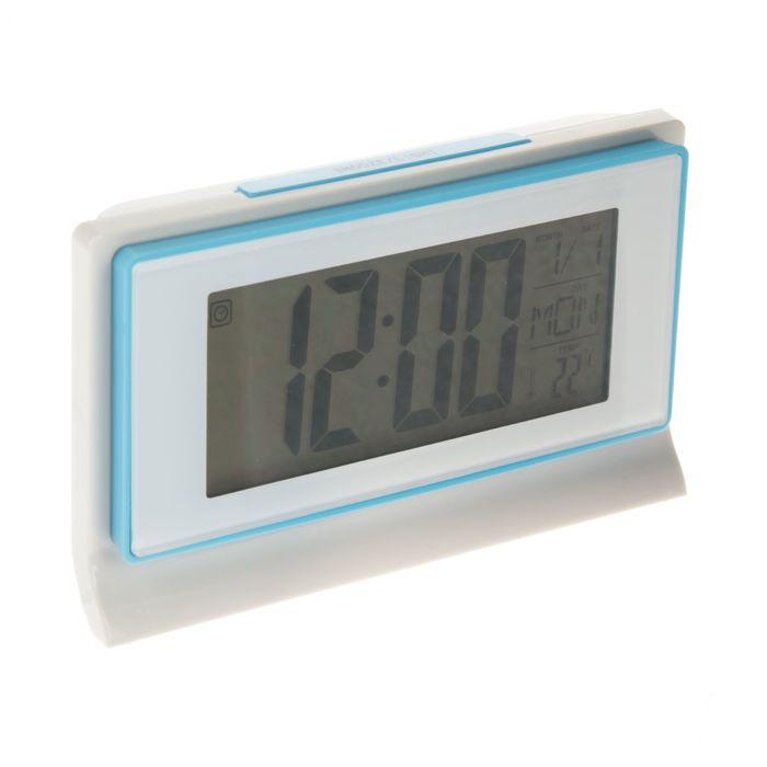 Часы настольные электронные прямоугольные, горизонтальные, микс, батарейки 3 х ААА, 13,5 х 3,5 х 8 см