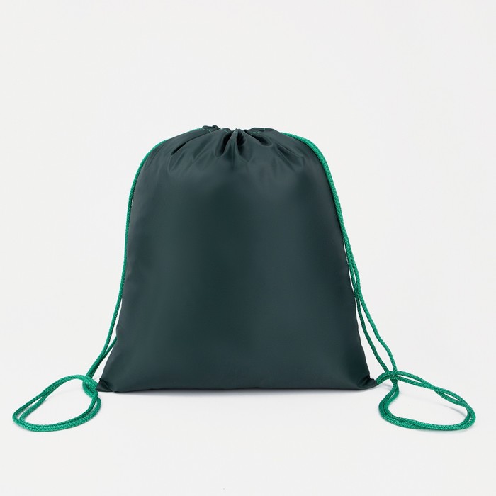 Мешок для обуви на шнурке, 1 отдел, цвет зелёный