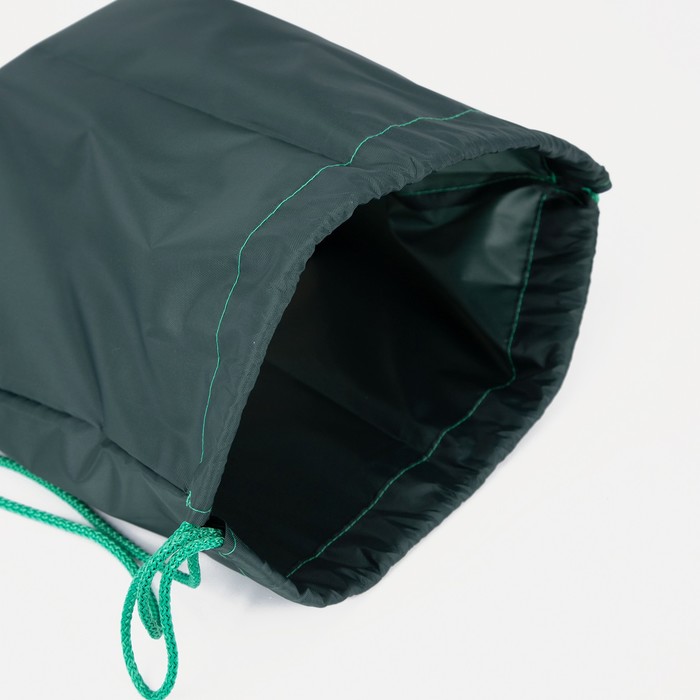 Мешок для обуви на шнурке, 1 отдел, цвет зелёный