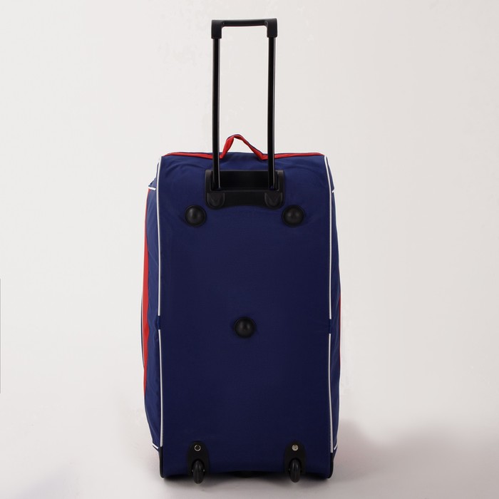 Сумка на колёсах, 1 отдел, 3 кармана, 1 карман для обуви, ремень, цвет синий/васильковый