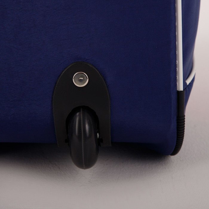 Сумка на колёсах, 1 отдел, 3 кармана, 1 карман для обуви, ремень, цвет синий/васильковый