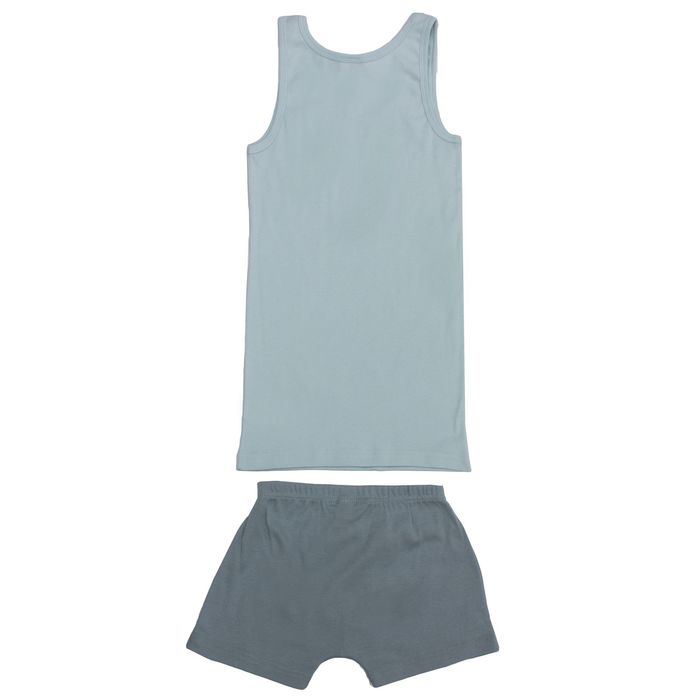 Комплект для мальчика (майка, трусы-боксеры), рост 152-158 см, цвет серый
