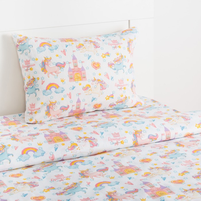 Постельное белье "Этелька" 1,5 сп Наша принцесса 143*215 см, 150*214 см, 50*70 см -1 шт, 100% хлопок, бязь