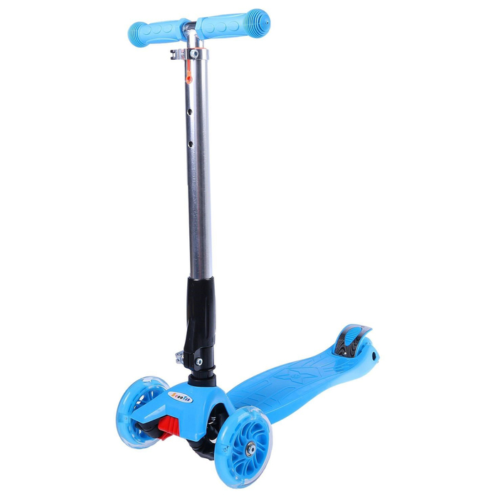 Самокат стальной,складной TROLO OT-037, колеса световые PU d= 120 и 70 мм до 60 кг,в пакете