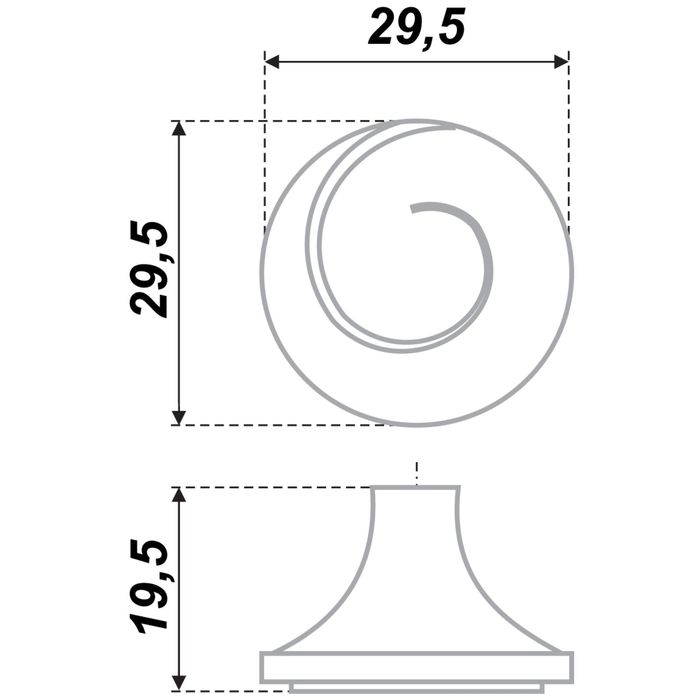 Ручка-кнопка BOYARD RC406BAZ, цвет античная цинк