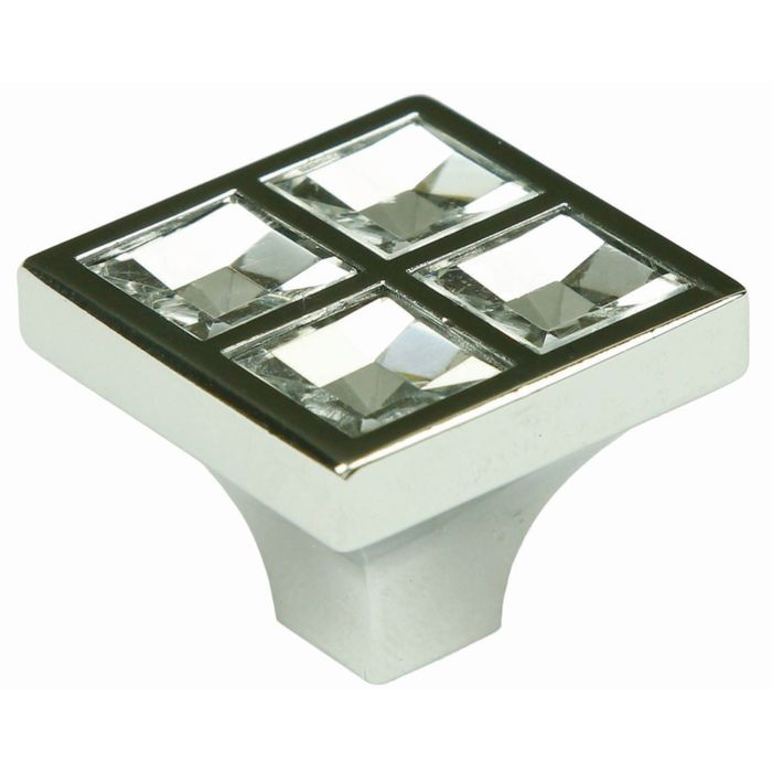 Ручка-кнопка BOYARD RC411CP, с кристаллами, цвет хром