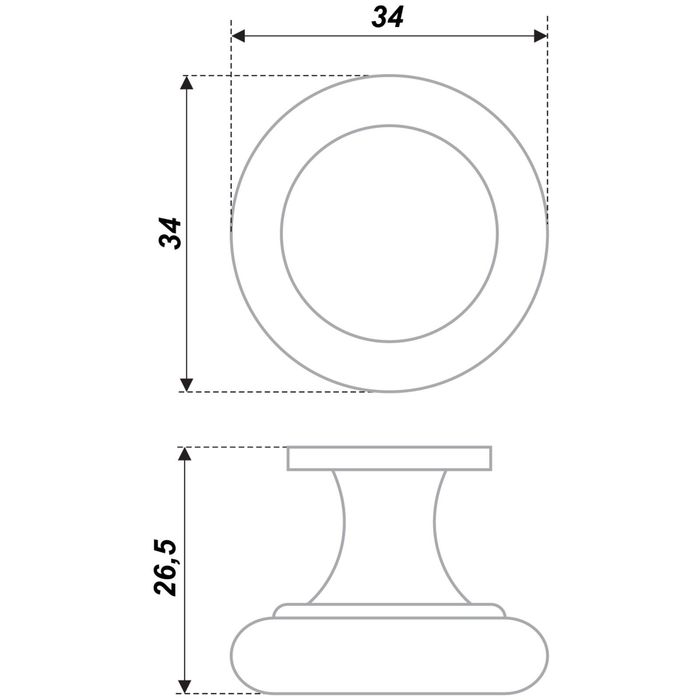 Ручка-кнопка BOYARD RC414BAP, цвет старинное олово