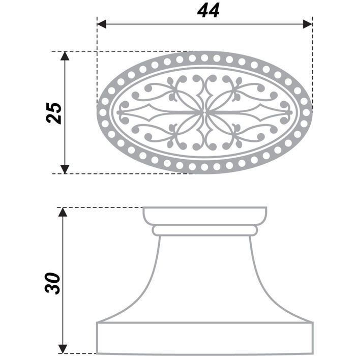 Ручка-кнопка BOYARD RC415BAC, цвет античная медь