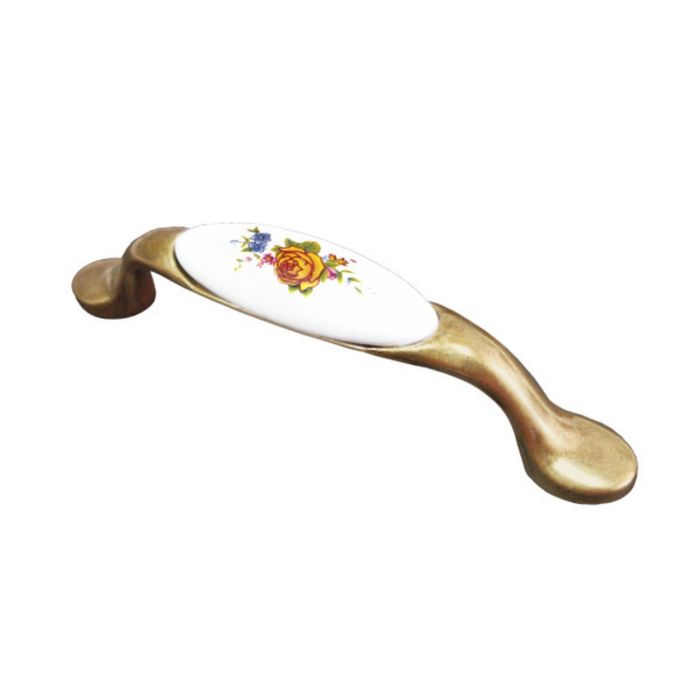 Ручка-скоба BOYARD RS113AB.3, 96 мм, узор 2, цвет антикварная бронза