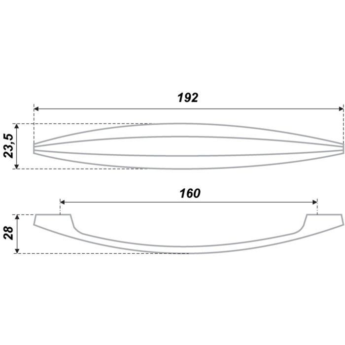 Ручка-скоба BOYARD RS211CP.4, 160 мм, цвет хром
