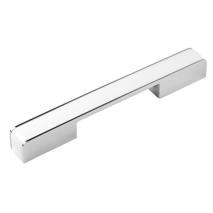 Ручка-скоба BOYARD RS266CP/W.4, 160 мм, цвет хром с белой вставкой