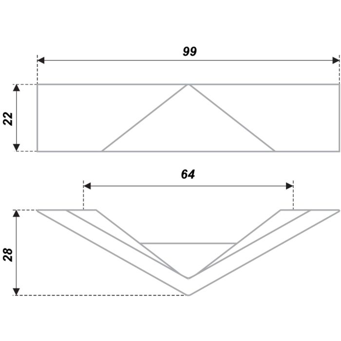 Ручка-скоба BOYARD RS268CP.4, 64 мм, цвет хром