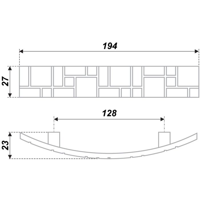 Ручка-скоба BOYARD RS425BAP.5, 128 мм, цвет старинное олово