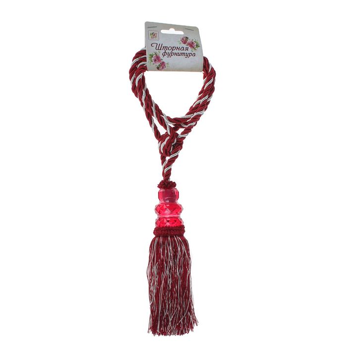 Кисть для штор "Три кристалла", L-50(±1)см, 140/02, цвет бордово-бежевый