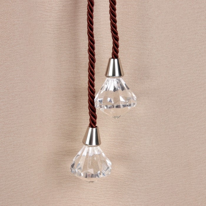 Кисть для штор "Кристалл", L-59(±1)см, 82, цвет коричневый