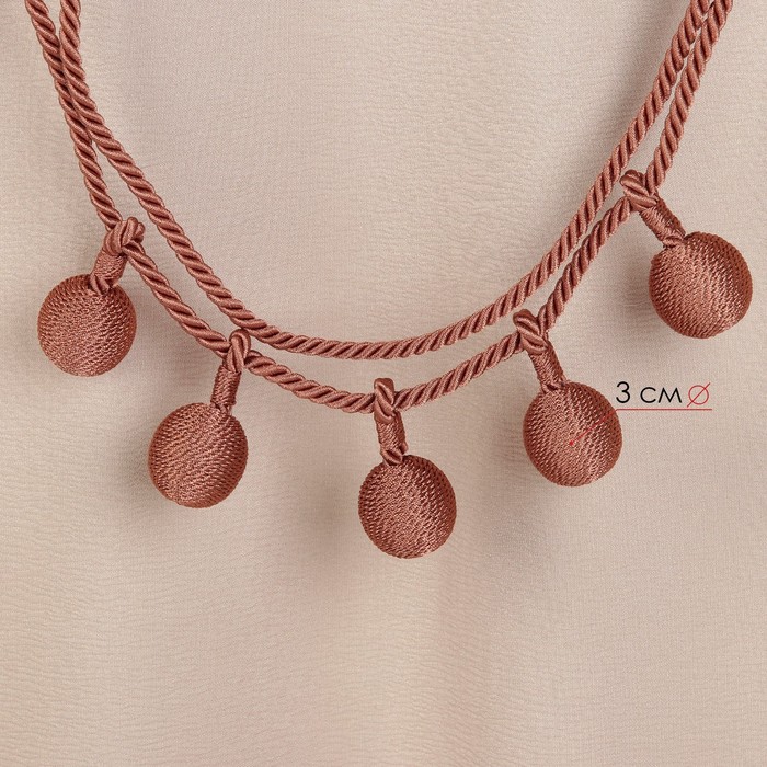 Кисть для штор "Шарлин", L-75(±1)см, 71, цвет медный