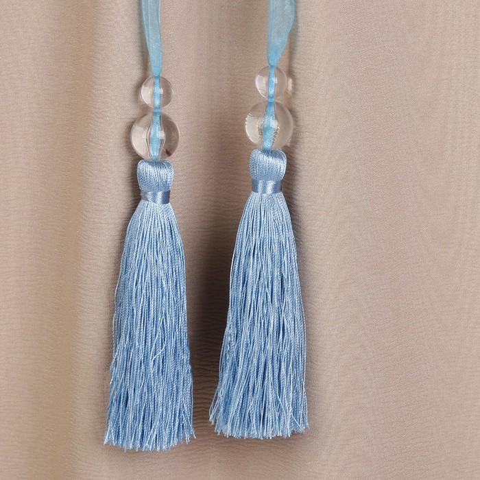 Кисть для штор "Лейла", L-44(±1)см, 79, цвет голубой