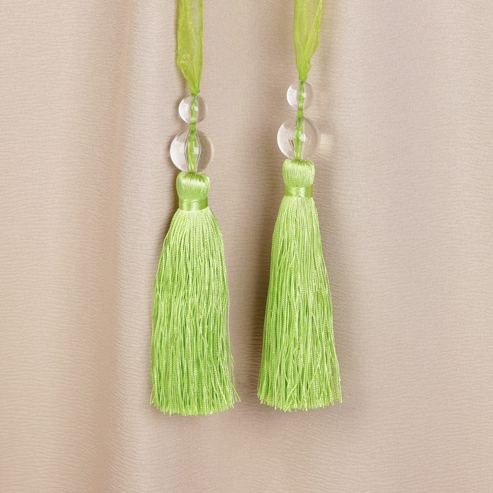 Кисть для штор "Лейла", L-44(±1)см, 100, цвет салатовый