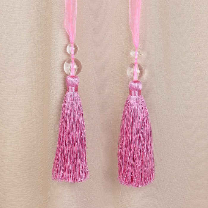 Кисть для штор "Лейла", L-44(±1)см, цвет розовый