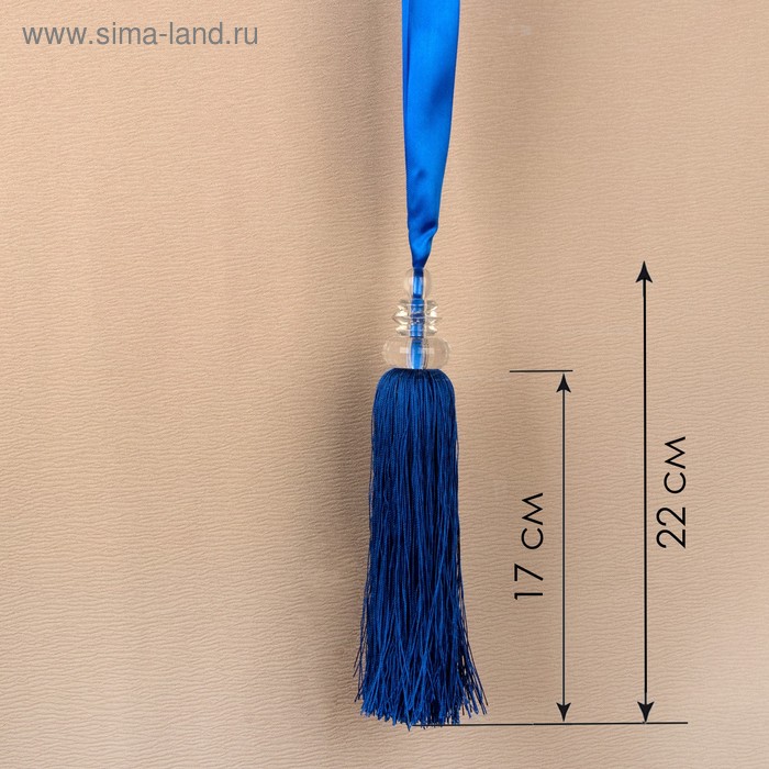 Кисть для штор «Камила», 60 ± 1 см, цвет синий