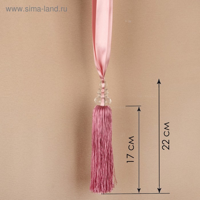 Кисть для штор «Камила», 60 ± 1 см, цвет розовый