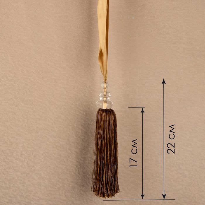Кисть для штор "Камила", L-60(±1)см, 82/88, цвет коричнево-золотой