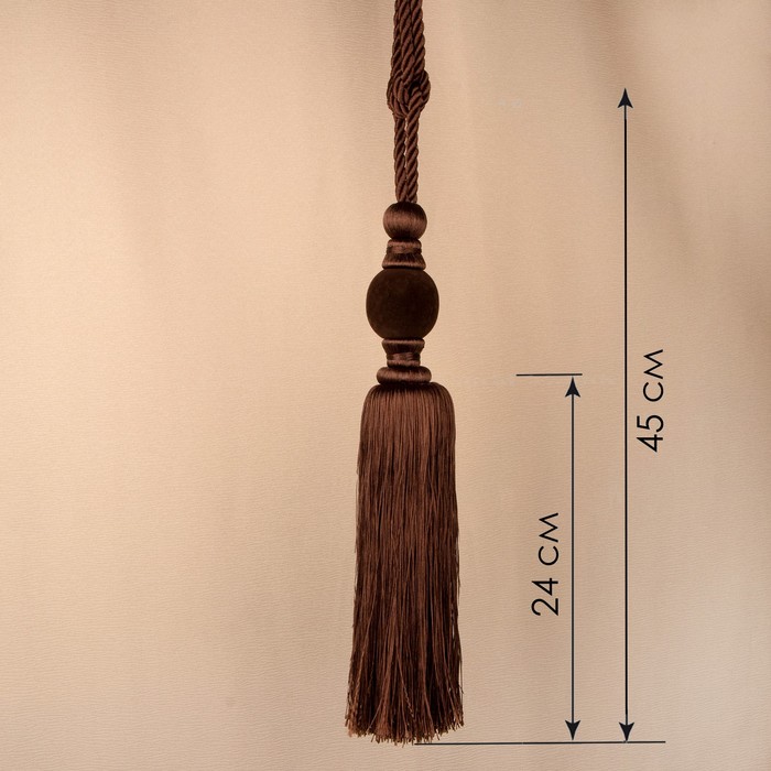 Кисть для штор "Есения", L-78(±1)см, 82, цвет коричневый