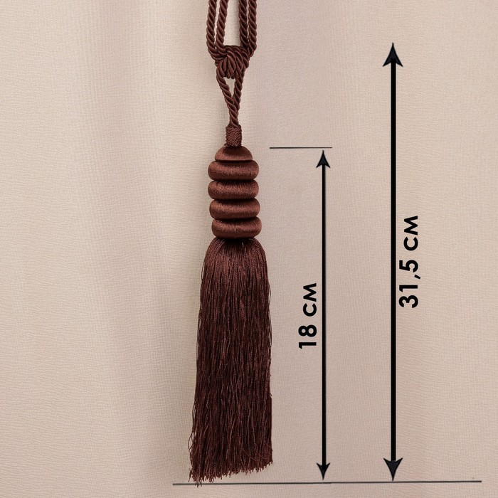 Кисть для штор "Наргиз", L-70(±1)см, 82, цвет коричневый