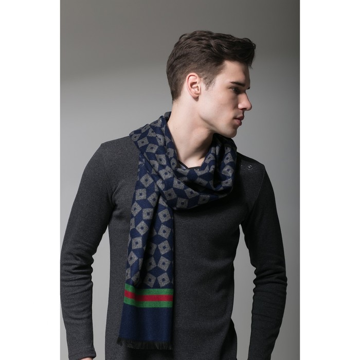 Шарф мужской "Этель" Ранди 30 х 170 см, 80% х/б, 20% акрил