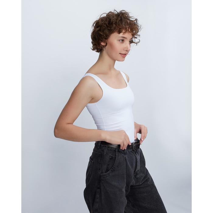 Бесшовная майка ONLITOP р-р M, белый,90% нейлон,10% эластан