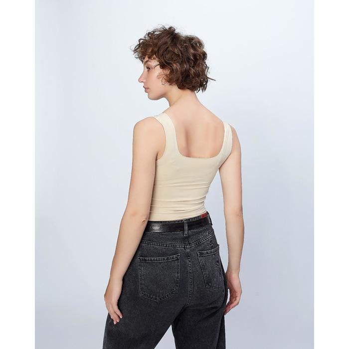 Бесшовная майка ONLITOP р-р L, бежевый,90% нейлон,10% эластан