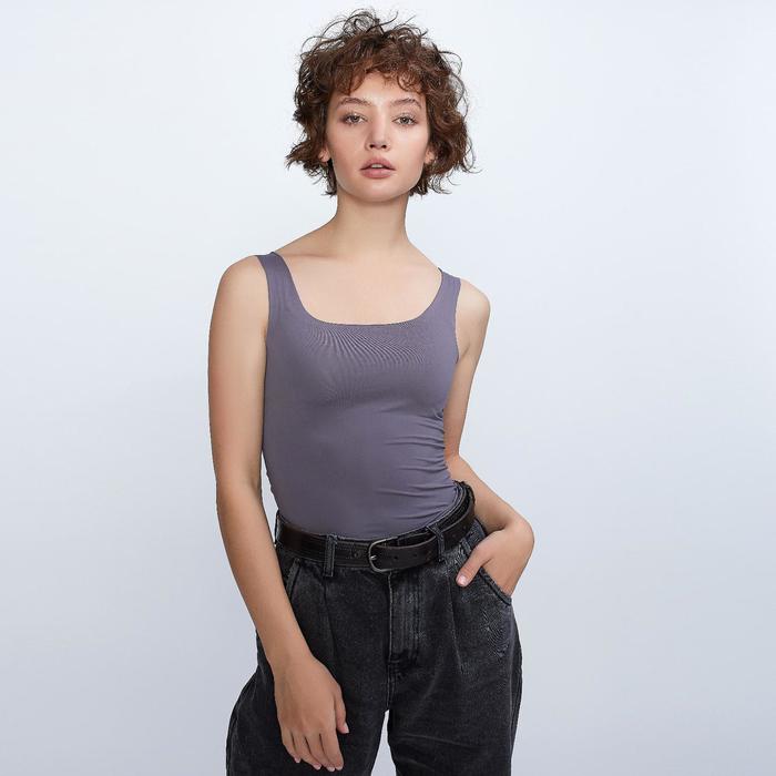 Бесшовная майка ONLITOP р-р XL, меланж,90% нейлон,10% эластан