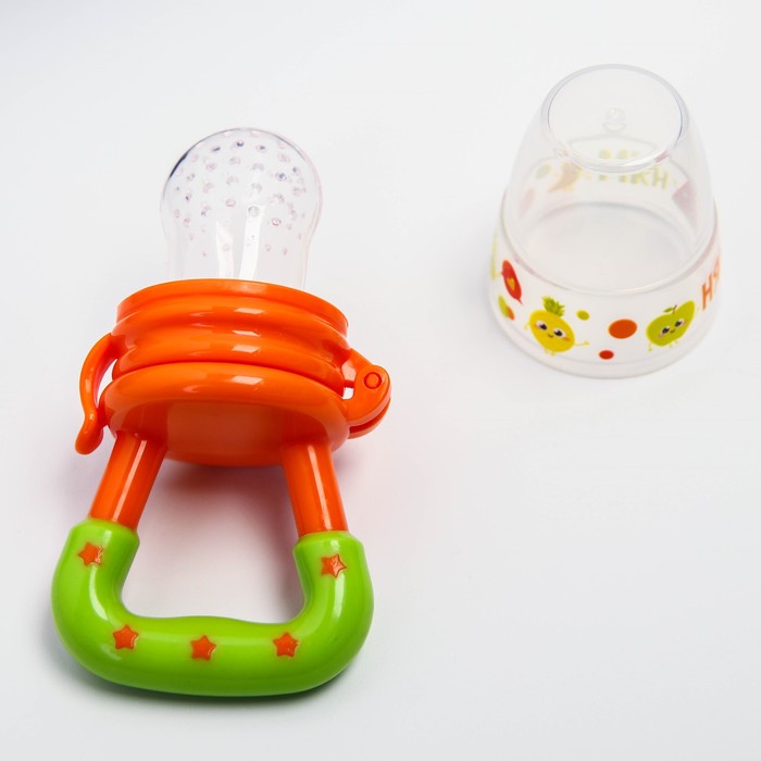 Ниблер «Наше счастье», с силиконовой сеточкой, цвет оранжевый