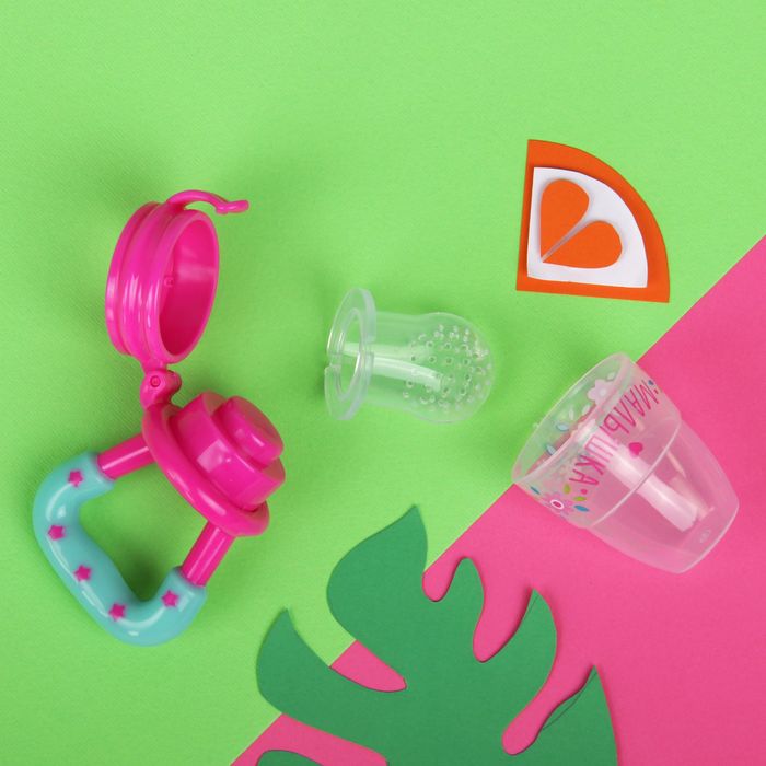 Ниблер «Малышка», с силиконовой сеточкой, цвет розовый