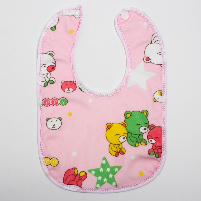 Нагрудник детский непромокаемый «Для малышек», на кнопках, цвета МИКС