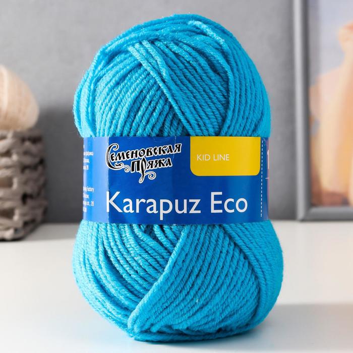 

Пряжа Karapuz Eco (КарапузЭко) 90% акрил, 10% капрон 25м/50гр т.бирюз (211)