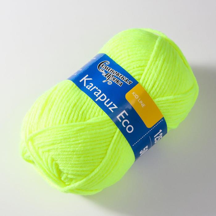 

Пряжа Karapuz Eco (КарапузЭко) 90% акрил, 10% капрон 125м/50гр ярк.лайм (5234)