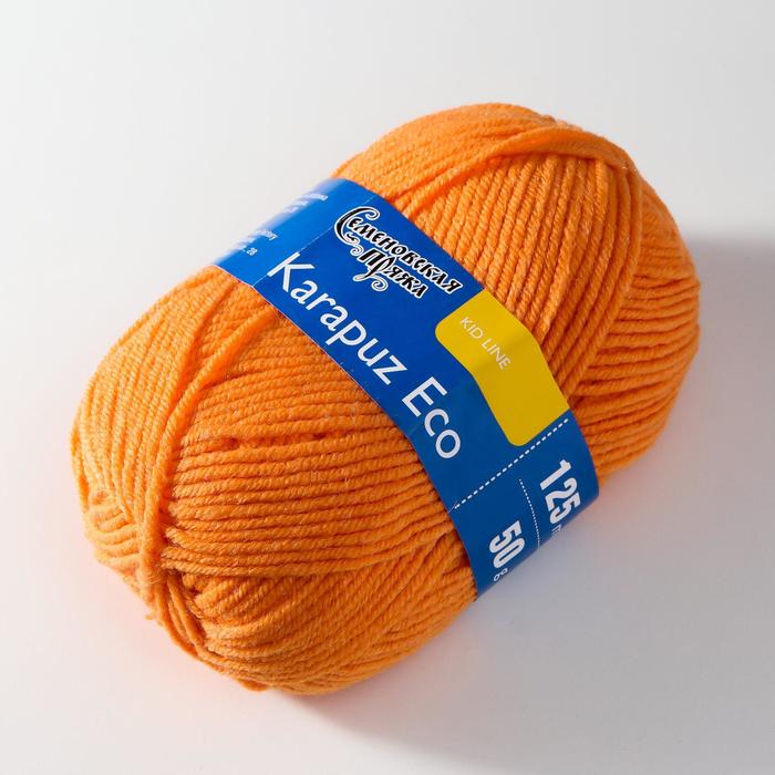 

Пряжа Karapuz Eco (КарапузЭко) 90% акрил, 10% капрон 125м/50гр ярк.оранж (655)