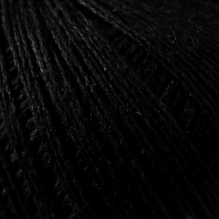 Пряжа KROK max (КРОК мах) 34% хлопок, 33% лен, 33% вискоза 575м/100гр (30001 черный_x1)