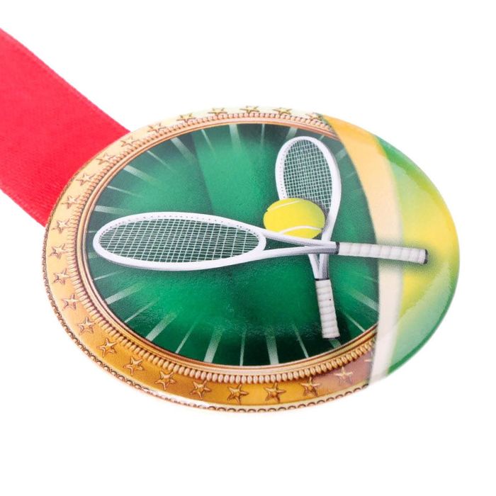 Медаль спортивная закатная "Теннис"