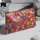 Косметичка простая, отдел на молнии, цвет красный