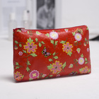 Косметичка простая, отдел на молнии, цвет красный