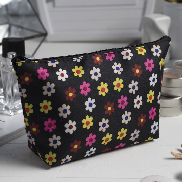 Косметичка простая «Ассорти», отдел на молнии, цвет чёрный